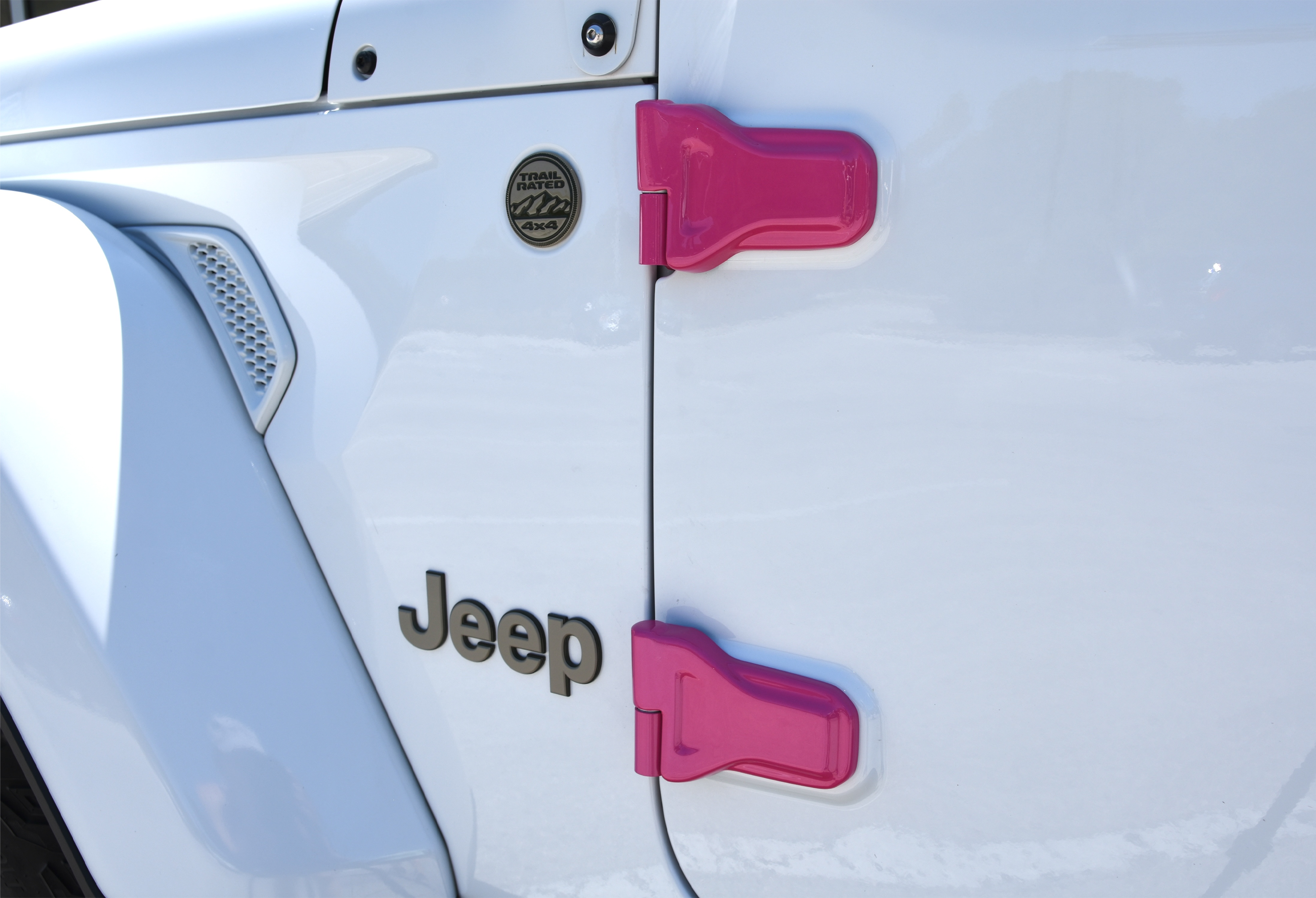 Cover'd Up Hot Pink Custom Color Door hinge cover promo