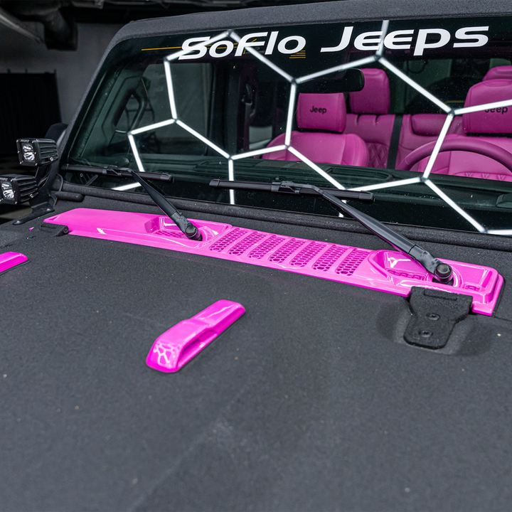Cowl Wiper Panel Custom Hot Pink Color