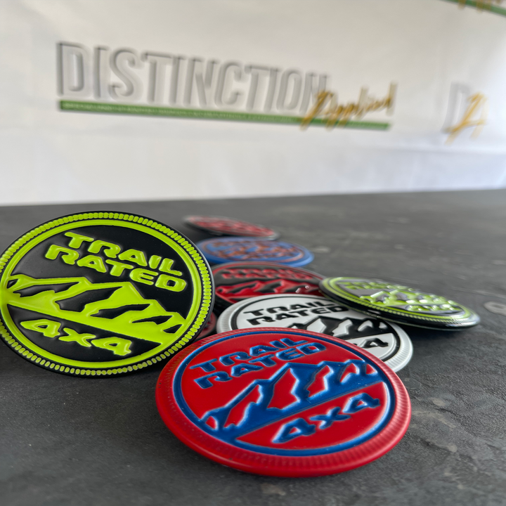 Custom Trail Rated Badges Multi-Color Distinction Applied