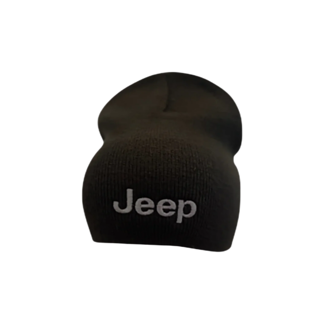 Licensed 8" Knit Jeep® Black Beanie (KBJPBG)