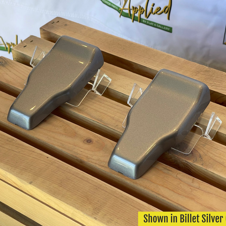 JL Wrangler Hard Top Rear Window Hinge Cover OEM Painted Billet Silver Gloss Finish