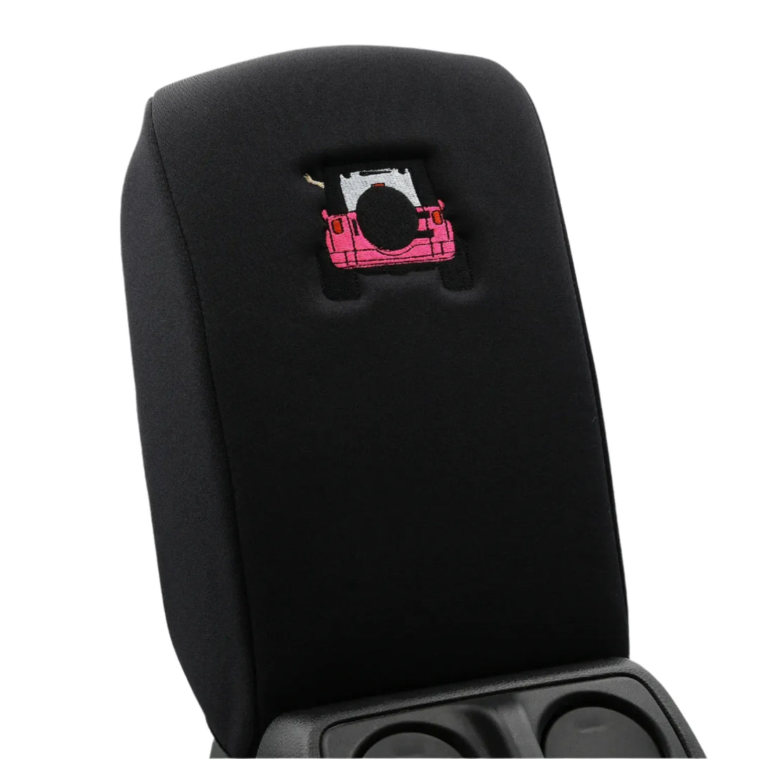 Embroidered Center Console Armrest Cover "Jeep Rear End"