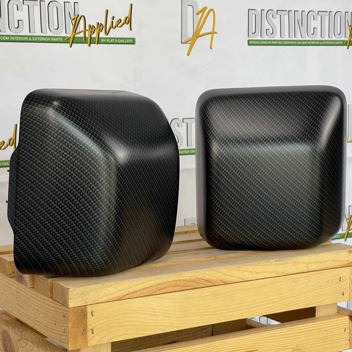 Black Carbon Standard  Matte Finish Mirror Covers