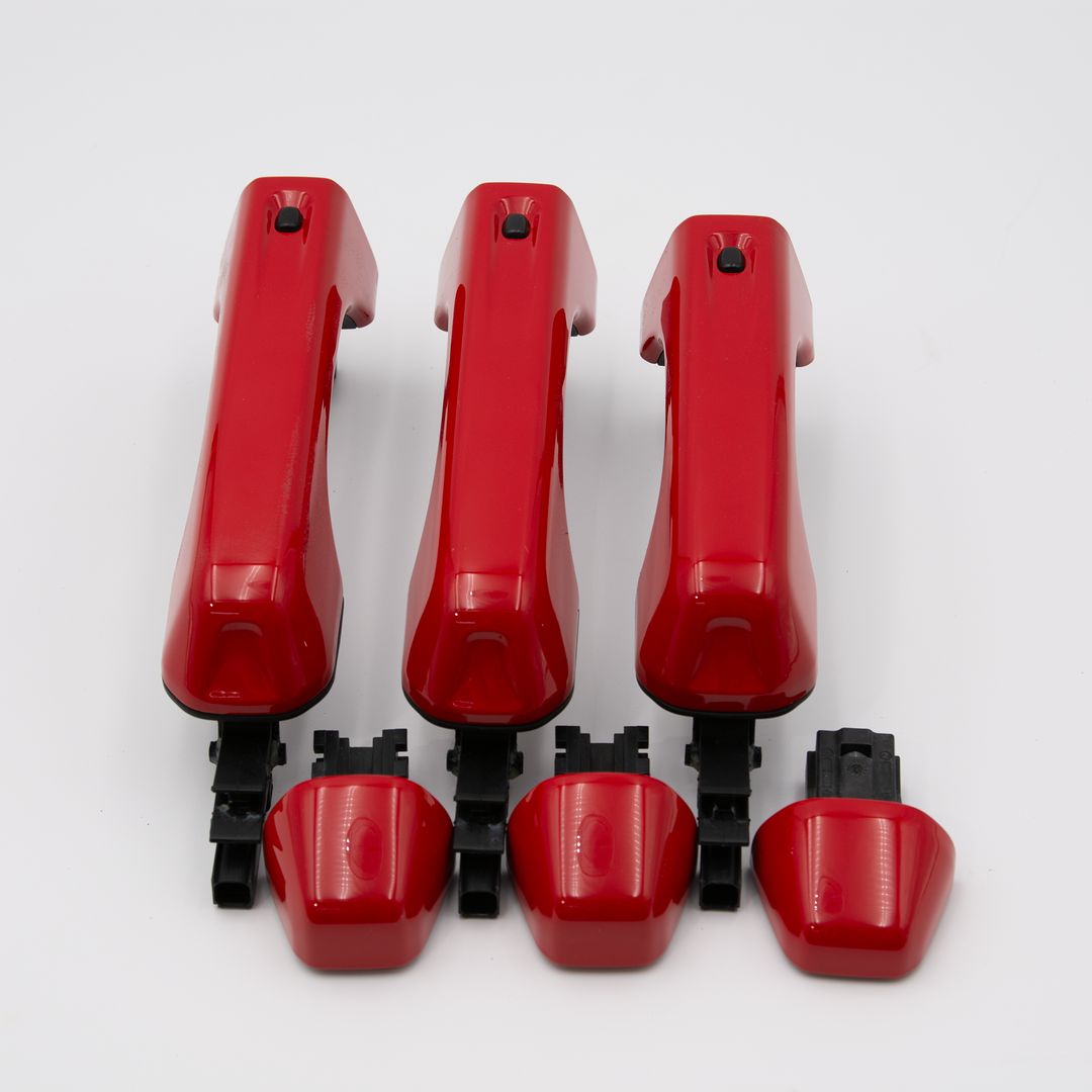 2-Door Keyless Custom Painted JL Door Handles with buttons, 3 handles 