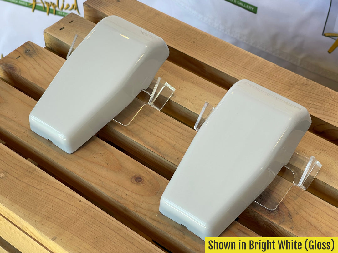 Aftermarket Rear Window Hinge Covers Bright White Gloss Finish