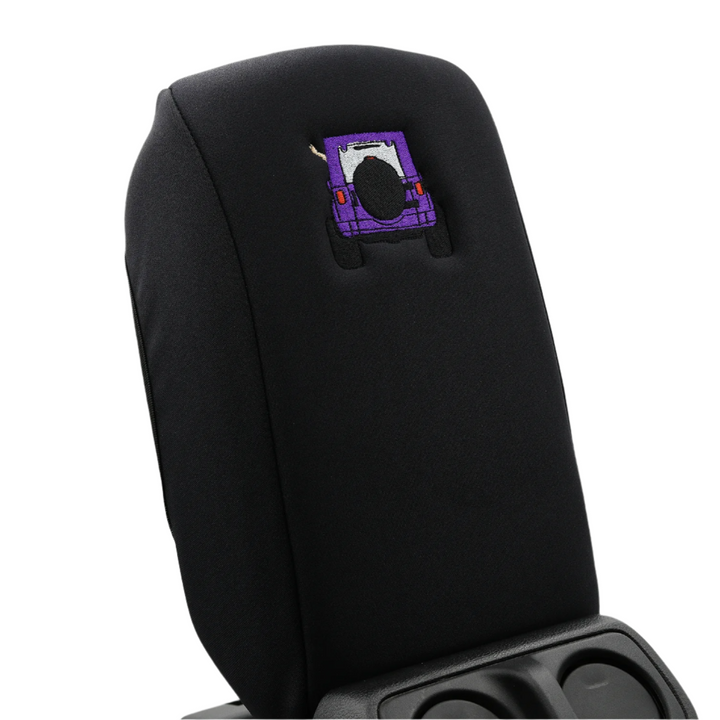 Black console cover with Purple color-matched Jeep rear end and black tire cover