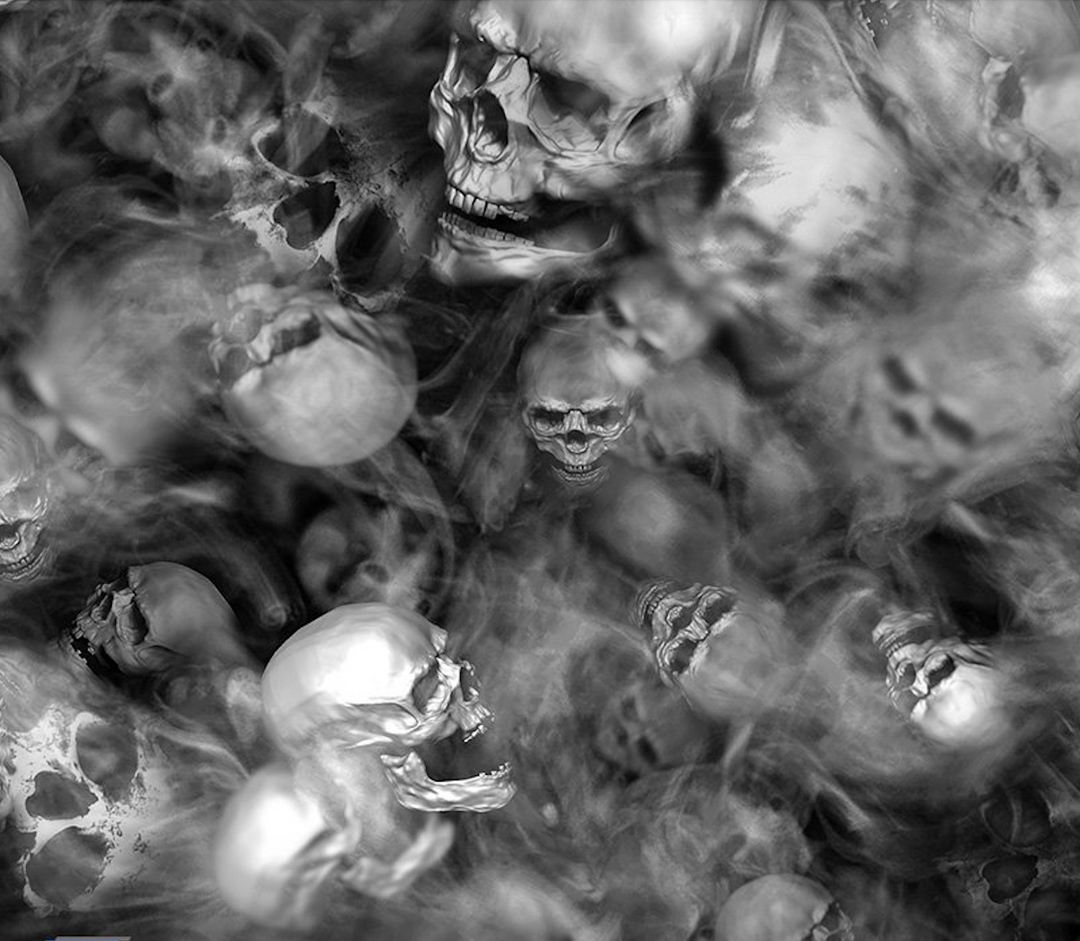 Hydrographic pattern swatch of Lost Soulz for Distinction Applied Jeep painted products