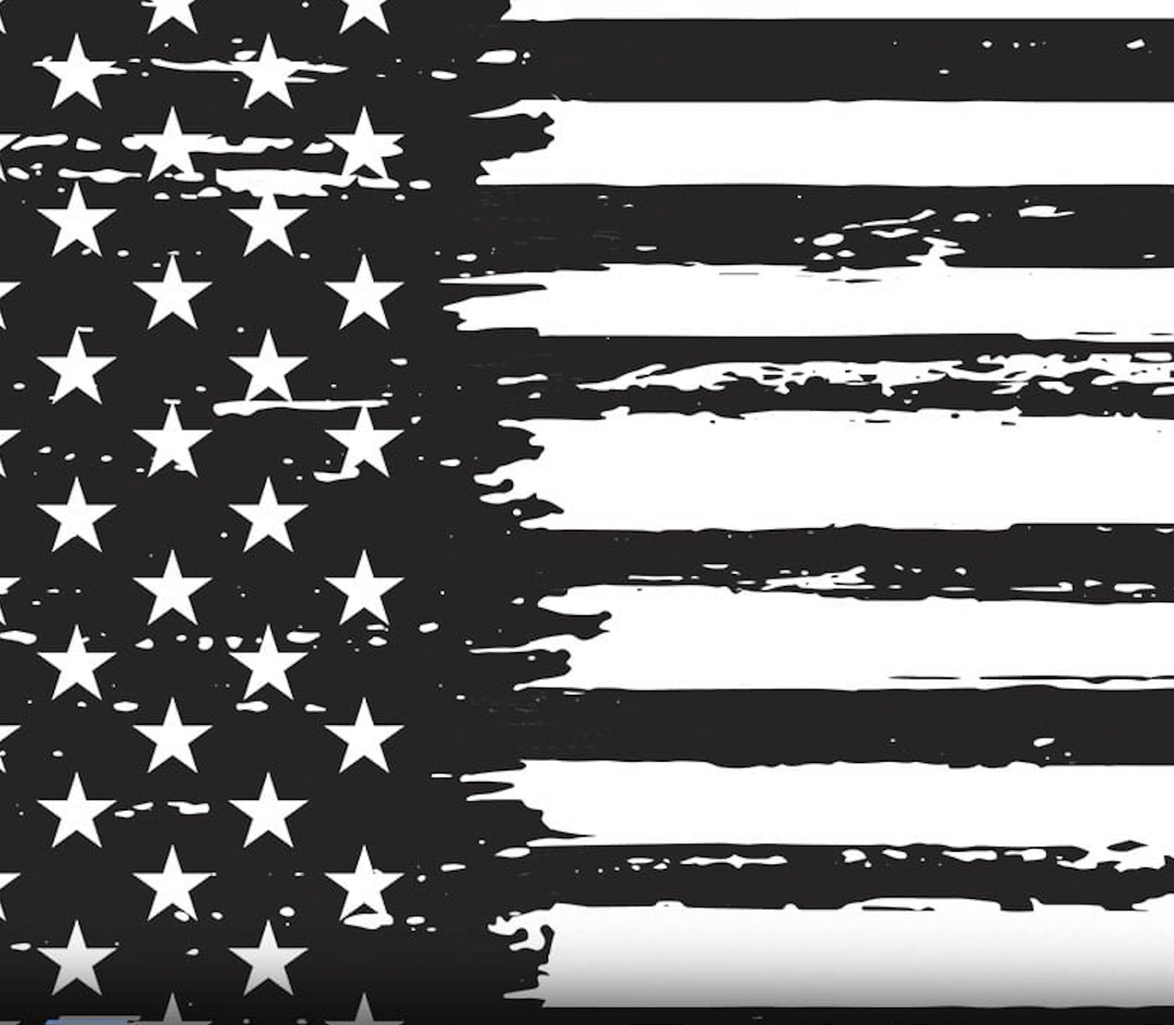 Hydrographic pattern swatch of Tattered Flag Distinction Applied Jeep painted products