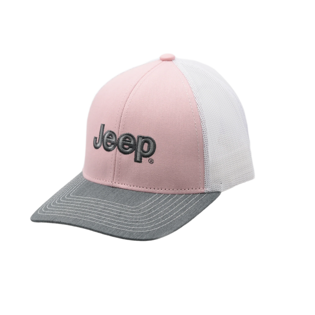Classic Light ink and Grey stitched Jeep Logo trucker hat 