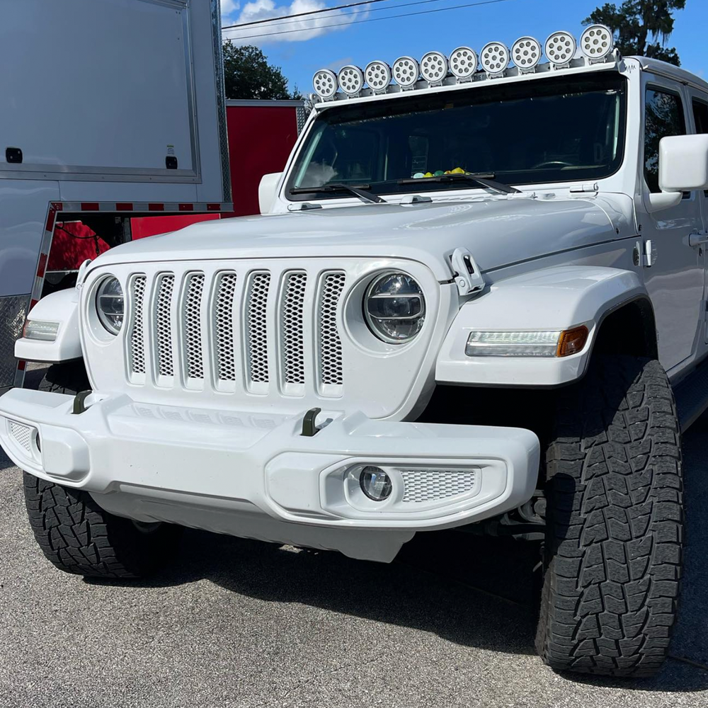 Classic Grille OEM Bright White Panel, Mesh, Trim, fog trim, hood latches, mirrors