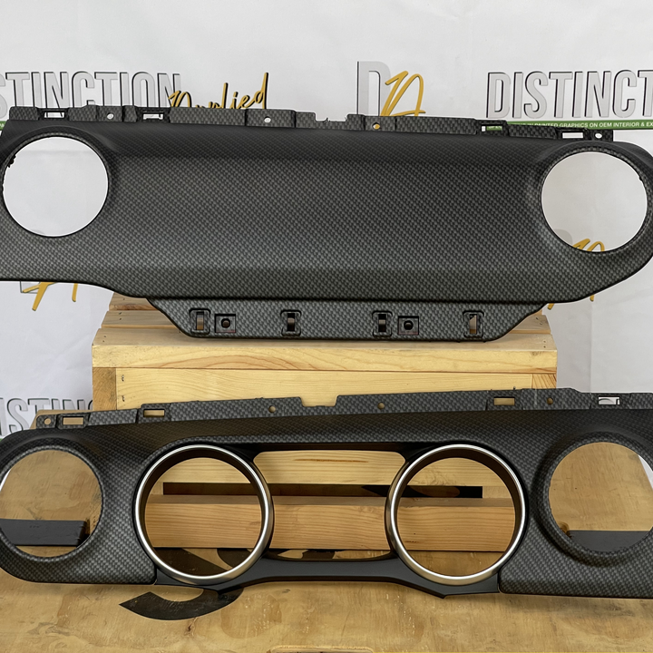 OEM JL/JT 2018-2023 Stock Black Carbon Graphic Dash Panels  