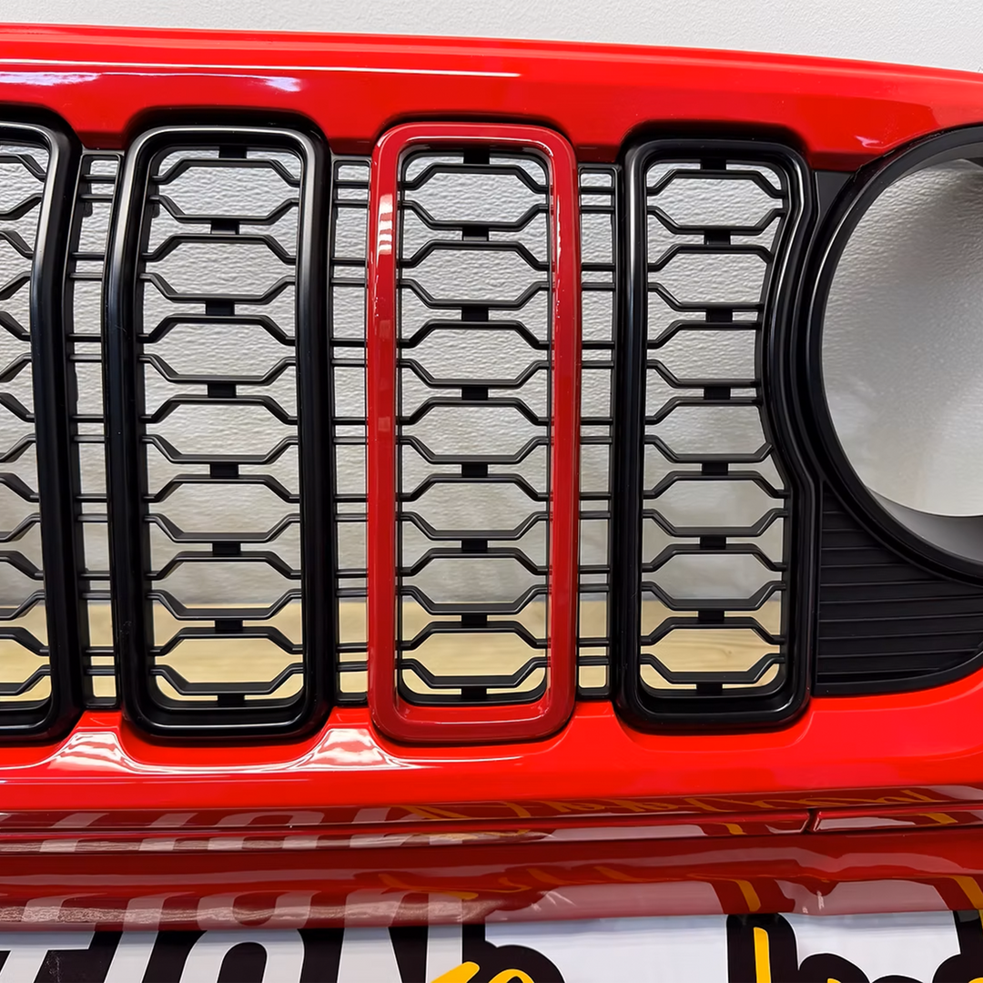 Distinction Applied Stick-on Single Trim Grille Slot Firecracker Red Color 