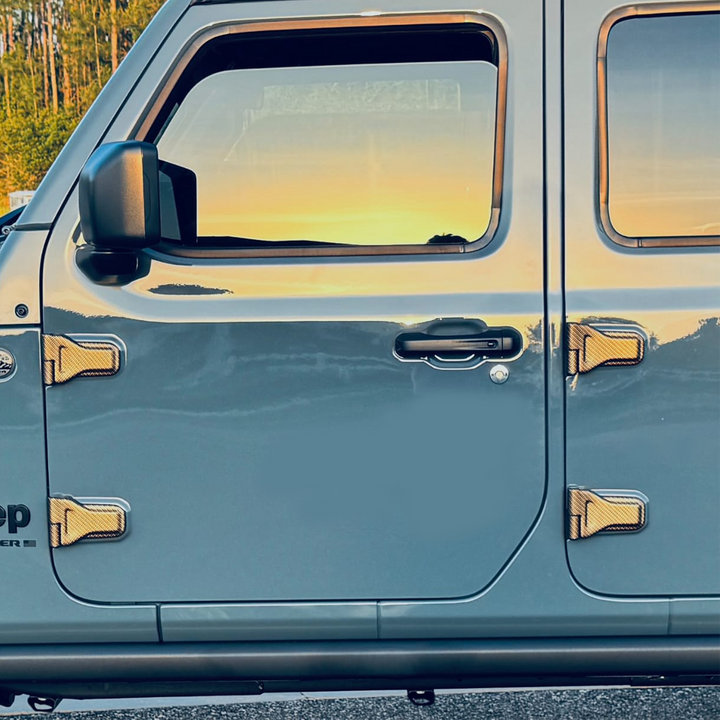 Cover'd Up Snap On Door Hinge Cover Black Carbon Standard and 392 Gold Customer Pic 