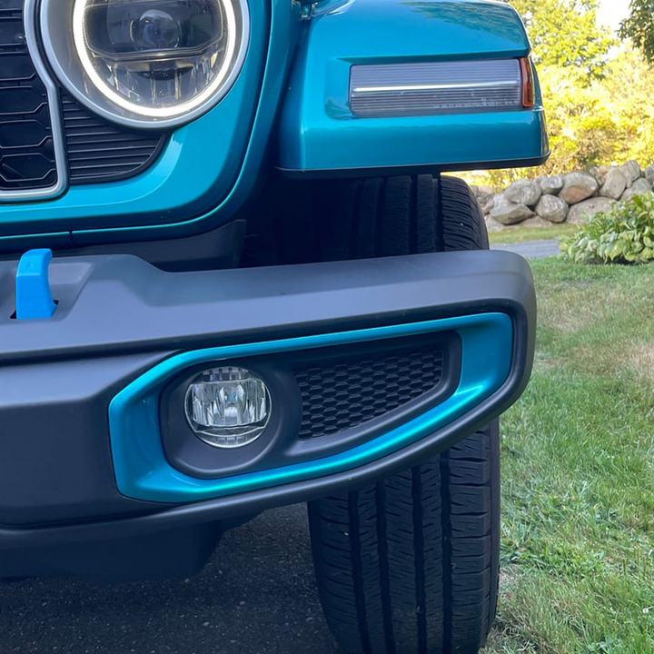 Bikini Pearl OEM Painted Jeep Fog Trim in Gloss Finish