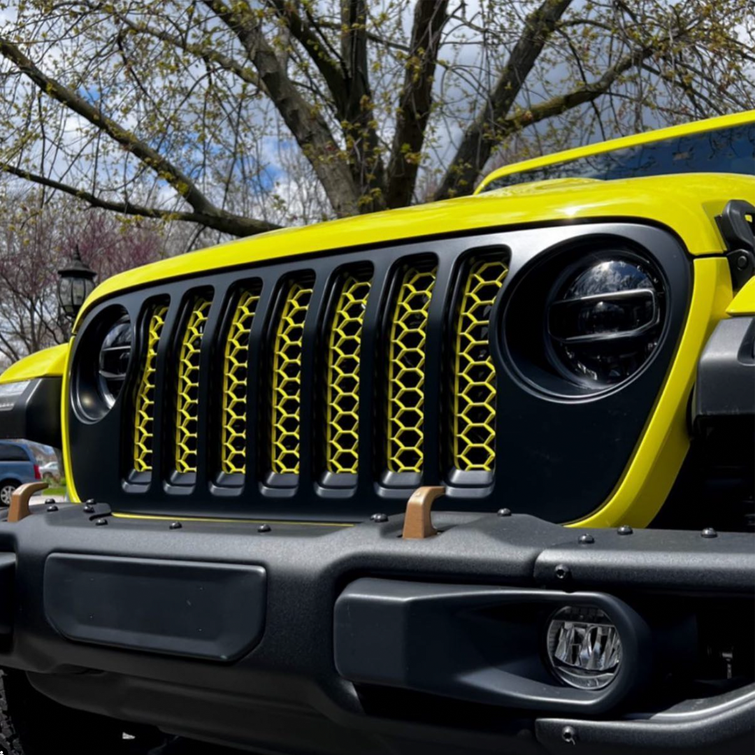 High Velocity Yellow Mesh Classic Grille