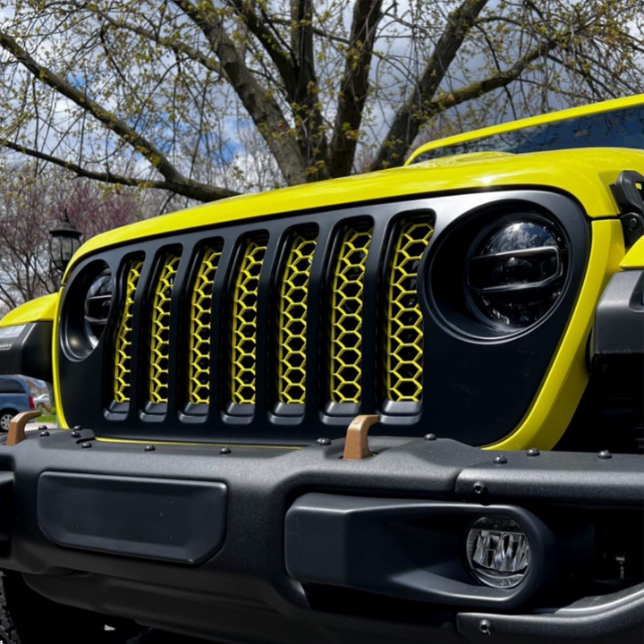 High Velocity Yellow Mesh Classic Grille