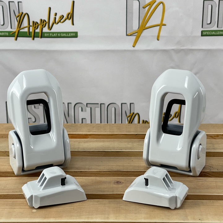 Bright White Hood Latches Brackets 