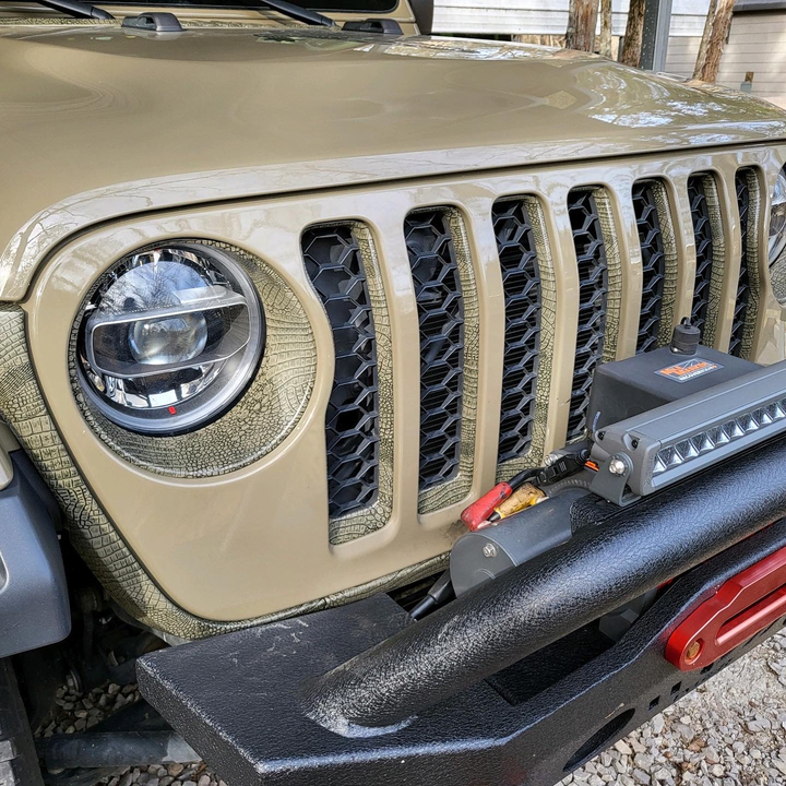 Hydrographic Grille Trim Surround in Gator Pattern and Gator base color