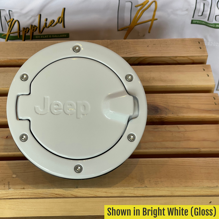 JK Fuel Door Bright White OEM Painted 