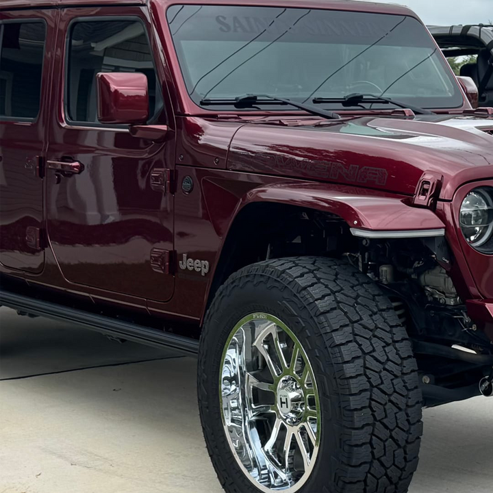 Snazzberry Pearl Jeep Gladiator with color matched power heated mirrors