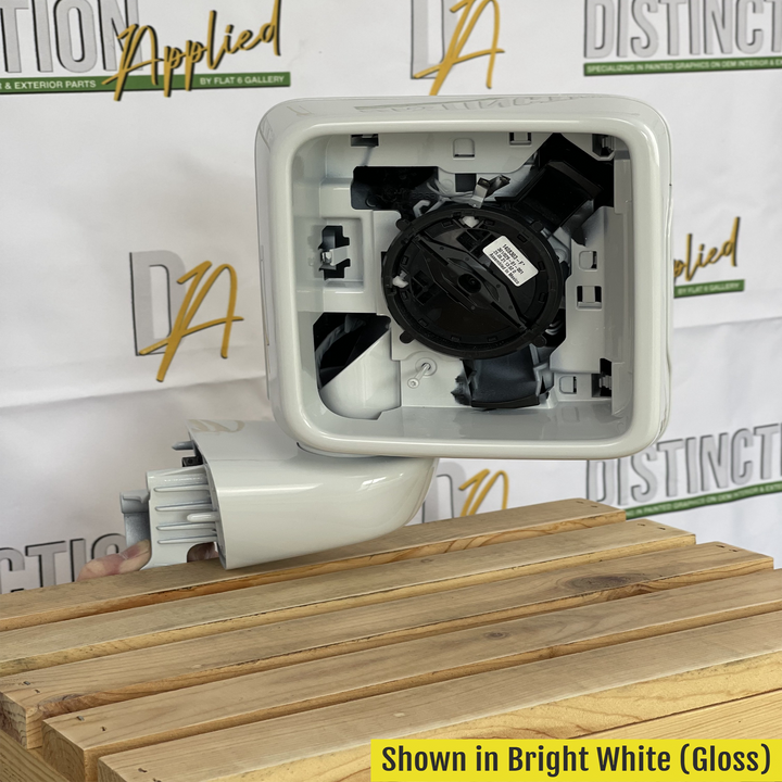 OEM painted color choice Pair Power Heated Blind Spot Detection Mirrors, covers + brackets | Distinction Applied