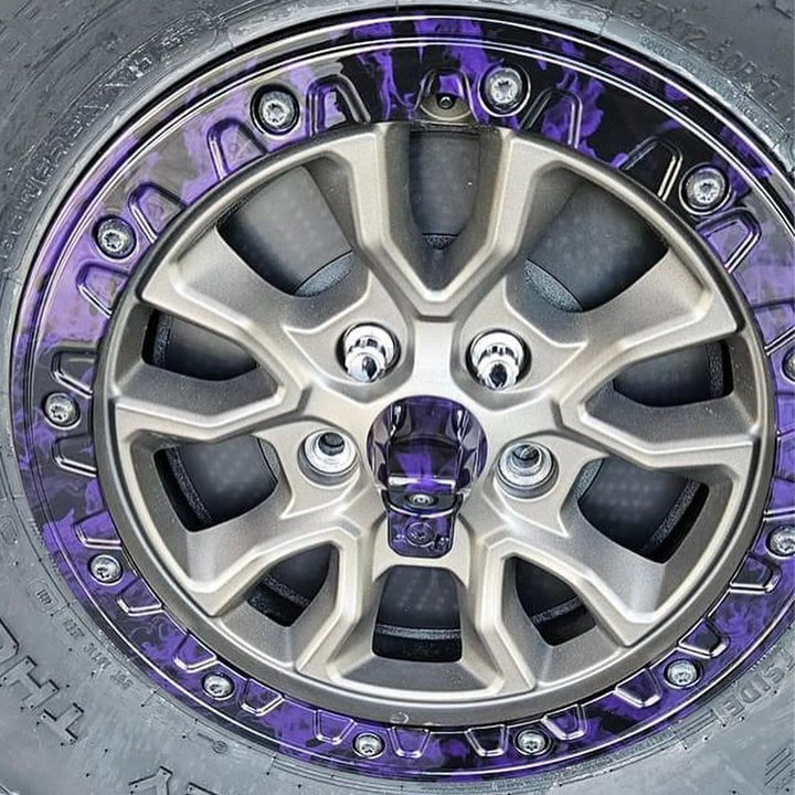 Spare Tire Camera Housing Reign Purple Naughty Fire Hydrographic Pattern Gloss