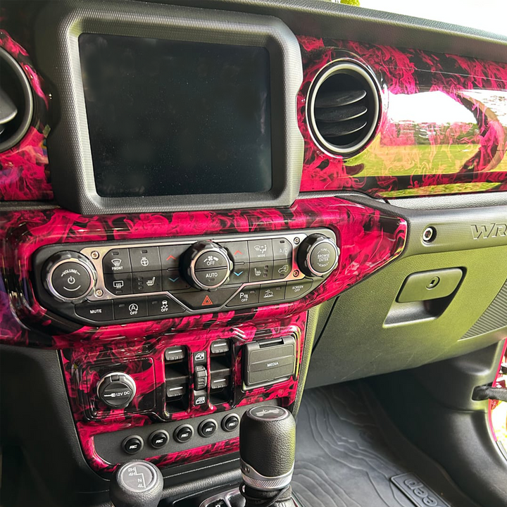 AC Window Switch Bezel and Dashboard Tuscadero and Naughty Fire Hydrographic