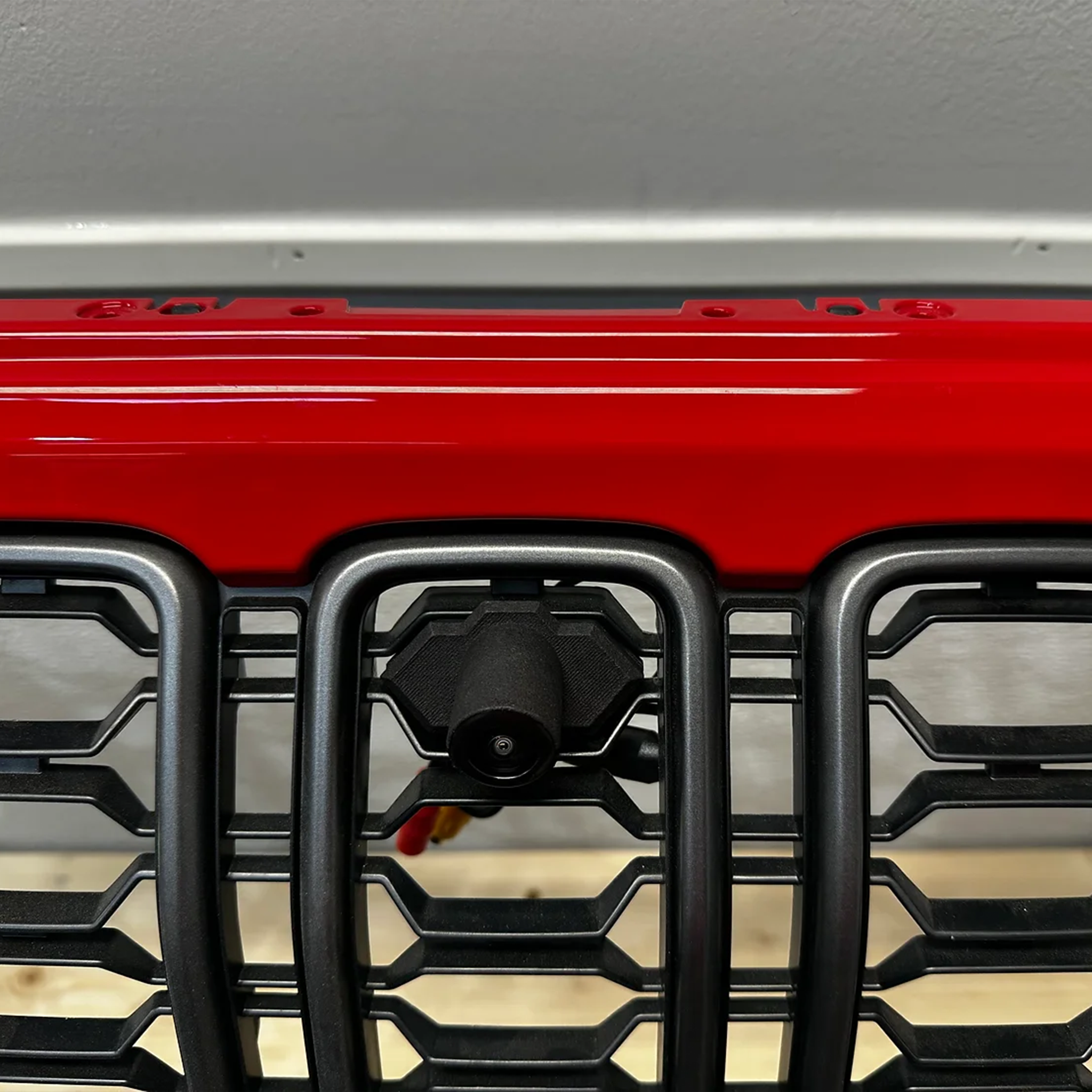 Front Bumper Mesh Grille Upgrade For Jeep Wrangler JL 2018-2024 (Fits 2024 Models) - Gearzaar Black