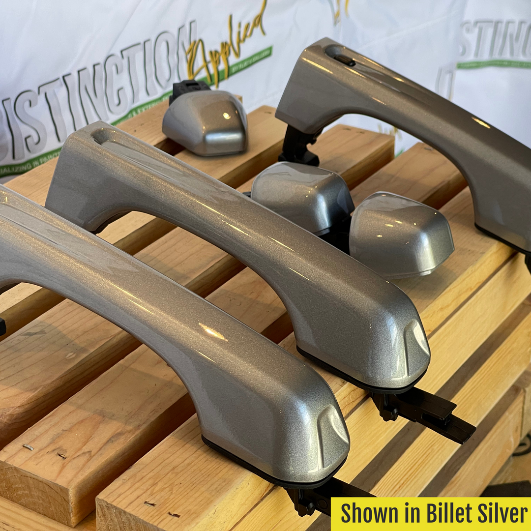 JL 2-door Handles keyless billet silver gloss with buttons
