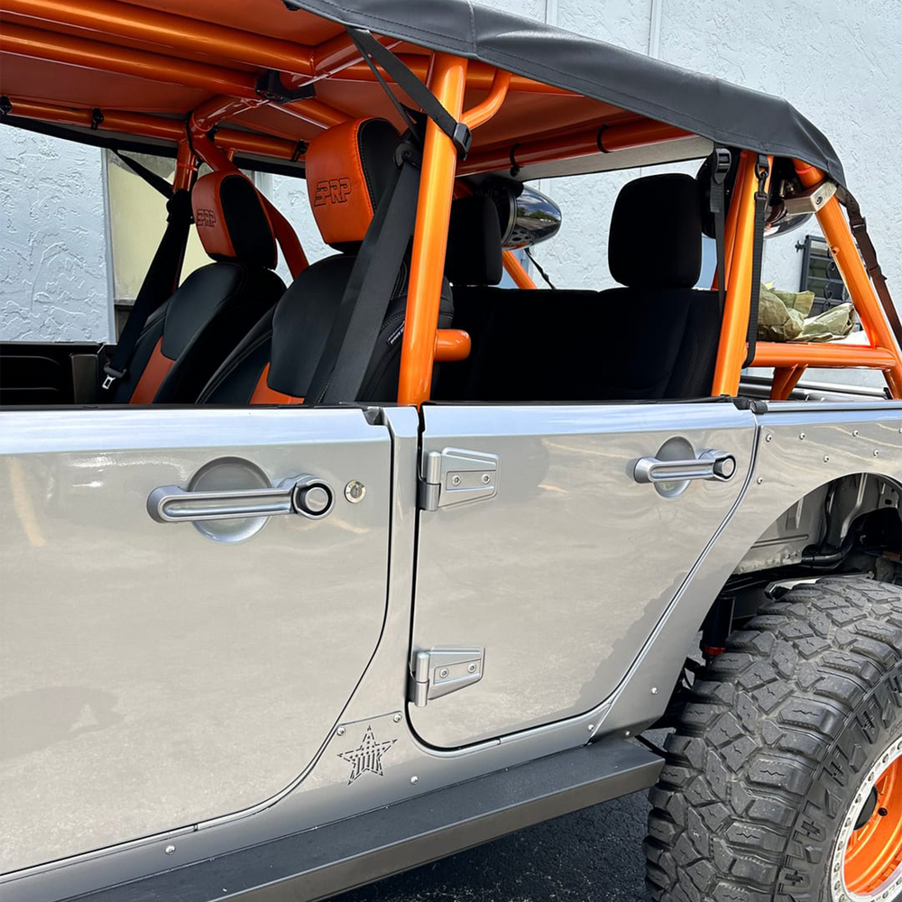 JK Door Handles Billet Silver Aftermarket Customer Pic