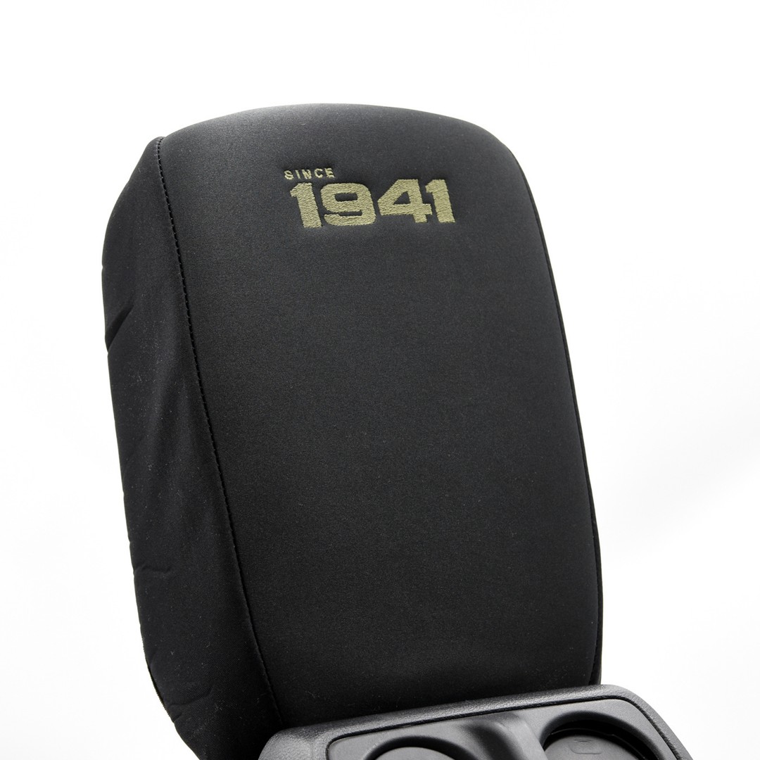 Black console cover with 'Since 1941' in olive text on a white background