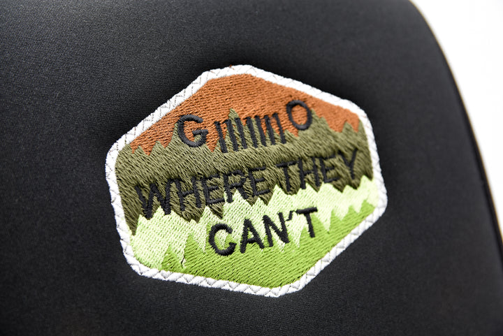 Embroidered Armrest Center Console Cover "Go Where They Can't"