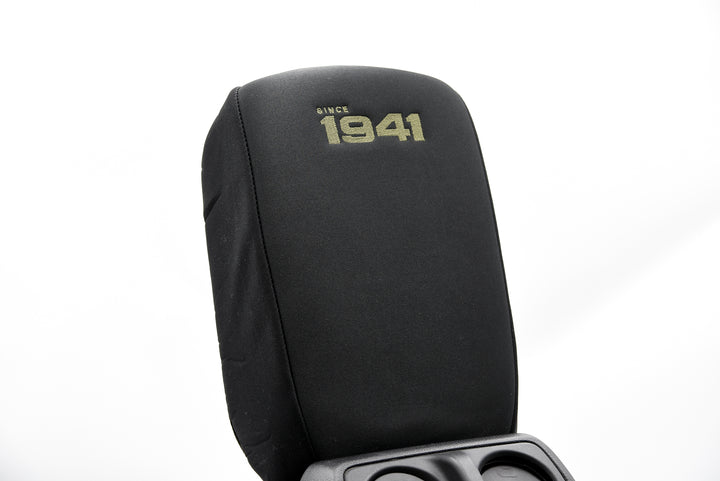 Embroidered Armrest Center Console Cover "Since 1941"