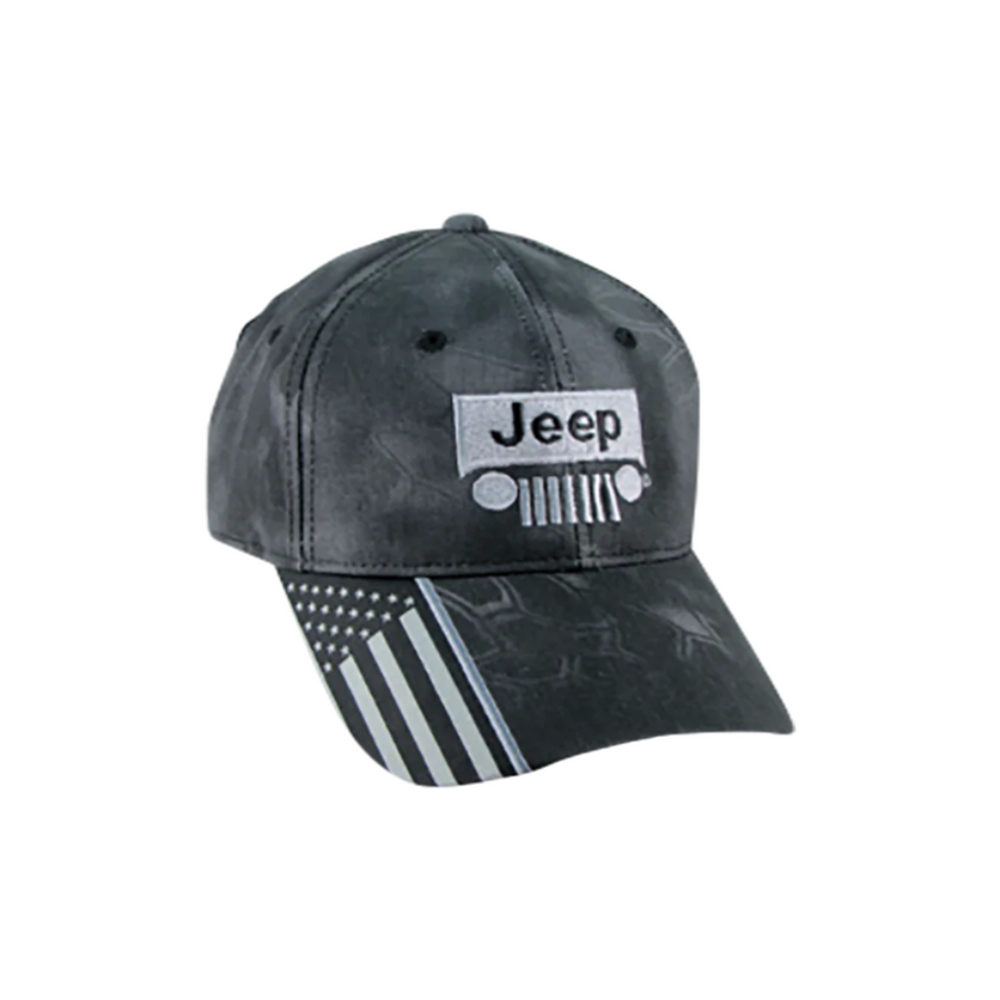 Licensed Jeep Logo and Grille Hat American Flag