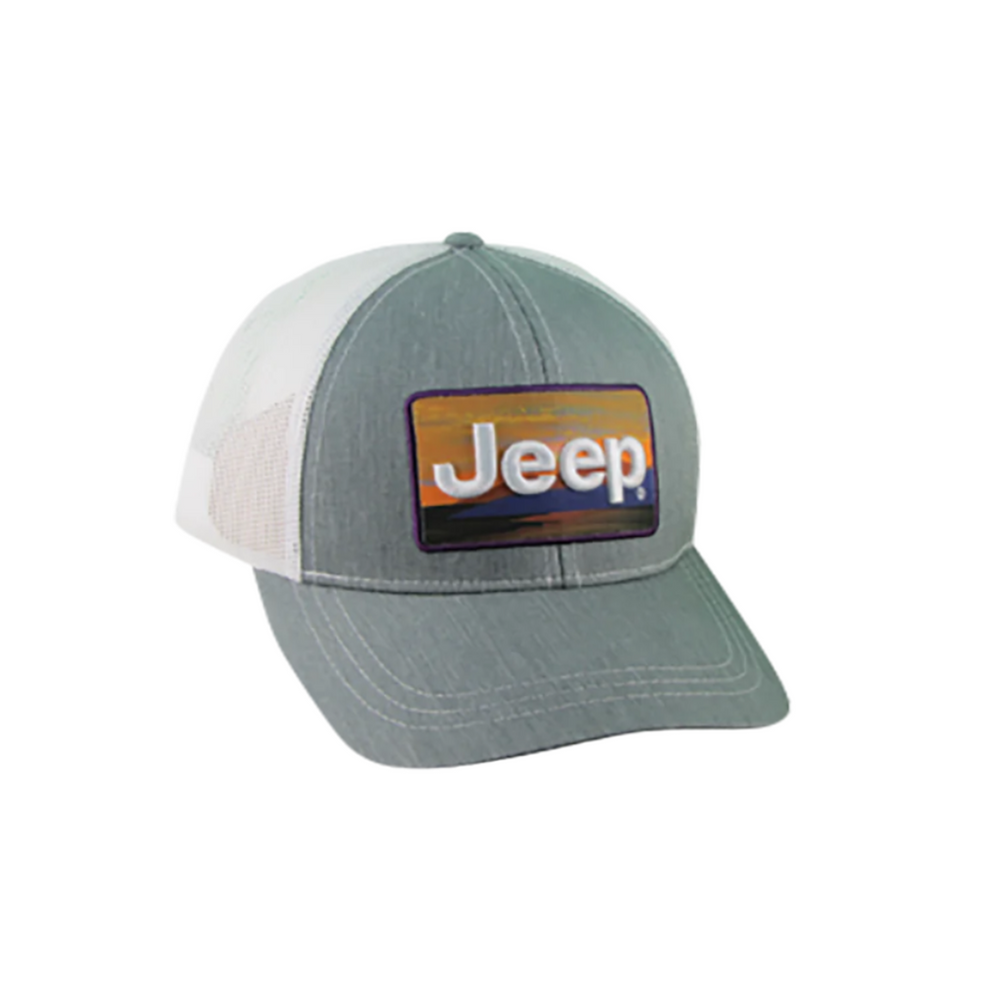 JEEP Logo on Heather Gray Trucker Hat JPPWGA